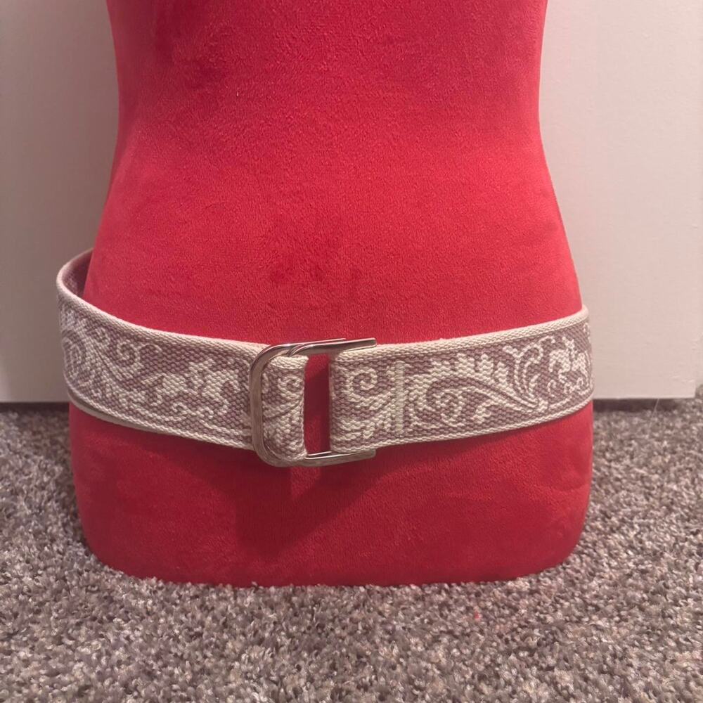 Tan and cream belt